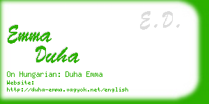 emma duha business card